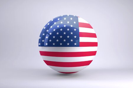 Flag sphere america flag photo