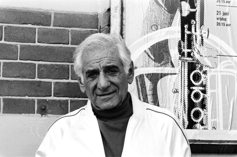 Holland Festival dirigent Leonard Bernstein zal het met het Concertgebouworkes, Bestanddeelnr 933-3401