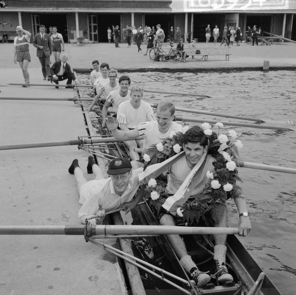 Hollandbeker 1964 op de Bosbaan Amsterdam, hoofdnummer actie junioren Nereus als, Bestanddeelnr 916-5954