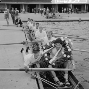 Hollandbeker 1964 op de Bosbaan Amsterdam, hoofdnummer actie junioren Nereus als, Bestanddeelnr 916-5954