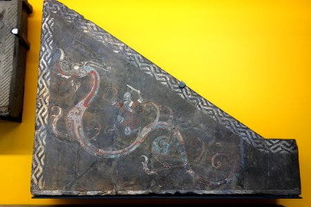 Hollow-brick tomb tiles, view 06, China, Luoyang, Henan Province, Eastern Han Dynasty, 25-220 AD, earthenware - Royal Ontario Museum - DSC03565