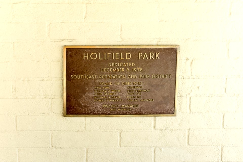 Holifield park plaque, Norwalk, California