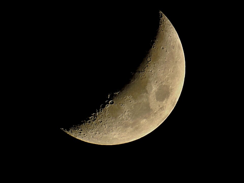 Half month month night sky