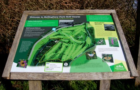 Hollingbury Park Golf Course, Hollingbury Hill, Brighton (February 2020) (Information Sign)