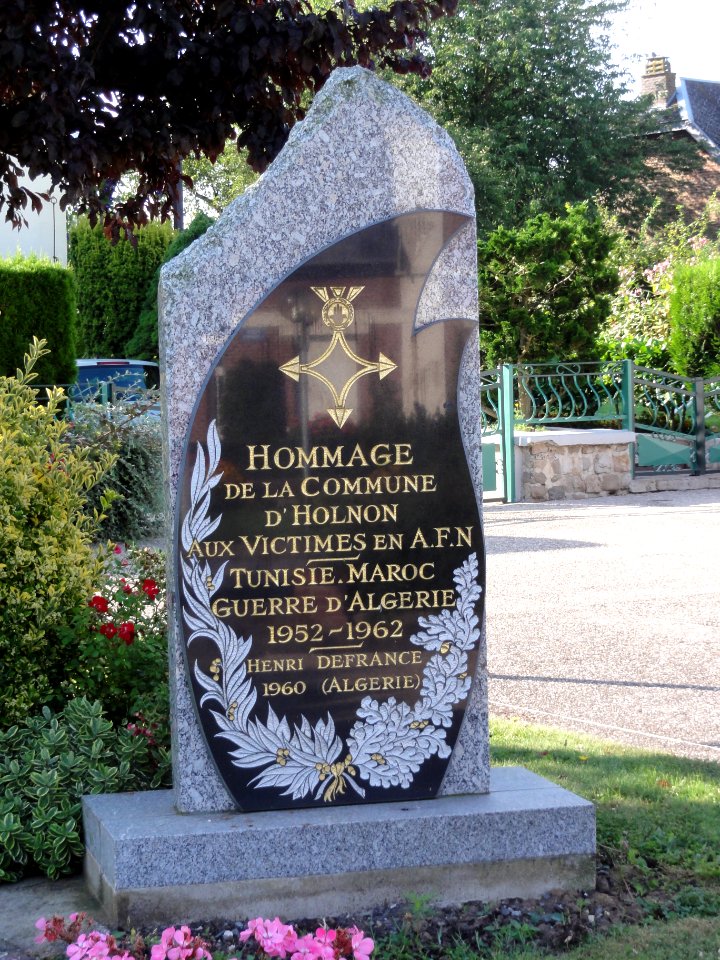 Holnon (Aisne) monument guerres 1952-1962