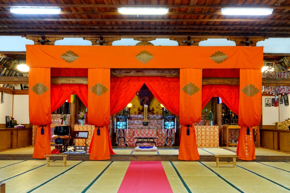 Hondo interior - Bodaiji, Mount Osore - Mutsu, Aomori - DSC00326