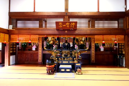 Hondo interior - Chusonji, Hiraizumi, Iwate - DSC04796
