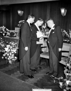 Honderdvijftig jarig bestaan fa. Dankmeyuer & Ronday Amsterdam. Receptie ICC, Bestanddeelnr 907-9192