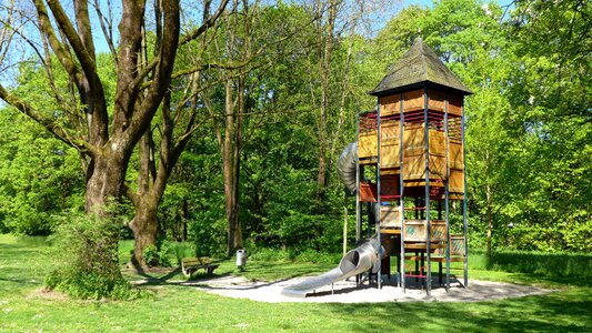 Green nature children's playground photo