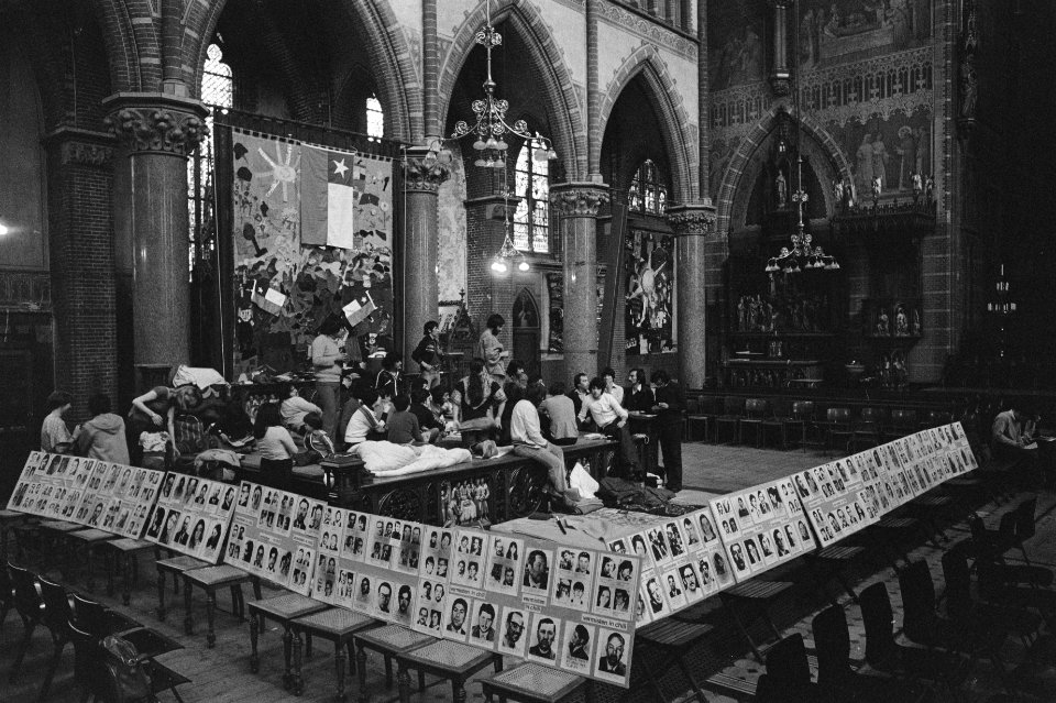 Hongerstaking Chilenen in Dominicuskerk, Bestanddeelnr 929-7491