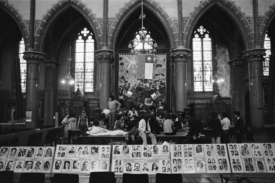 Hongerstaking Chilenen in Dominicuskerk, Bestanddeelnr 929-7490