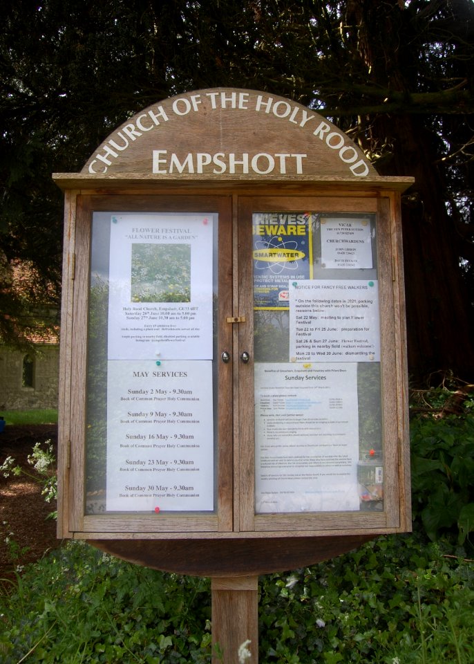 Holy Rood Church, Church Lane, Empshott (NHLE Code 1094477) (May 2021) (Signboard)