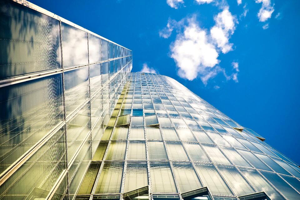 Modern city facade
