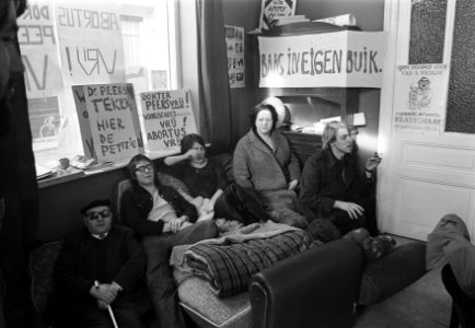 Hongerstaking in Gent (Belgie) i.v.m. arrestatie dr. Pee die abortussen heeft ge, Bestanddeelnr 926-1705