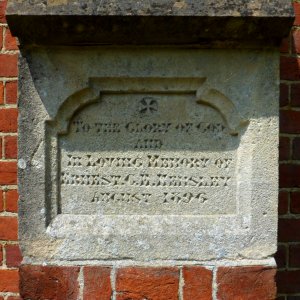 Holy Trinity Church, Ockley Road, Forest Green (July 2013) (Foundation Stone)