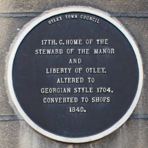 Home of Steward of the Manor - Otley Town Council Black Plaque(1)