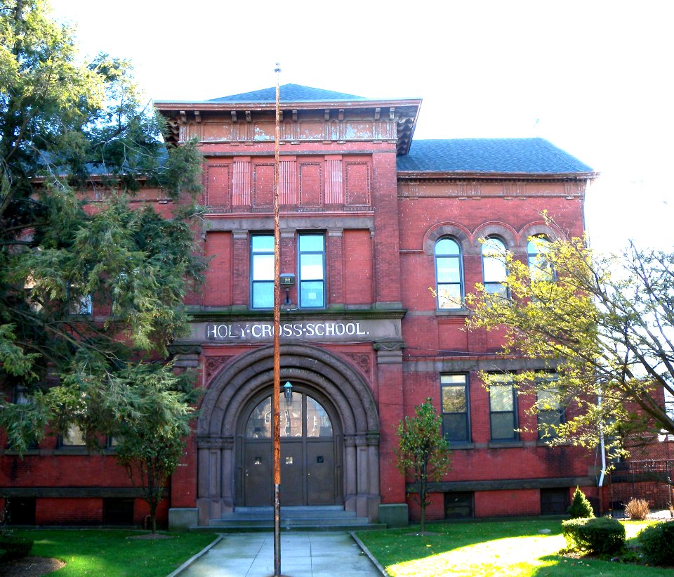 Holy Cross School Church Av Bk jeh