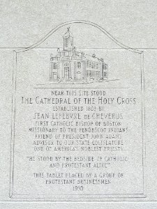 Holy Cross Church, Boston, MA, USA - memorial plaque - DSC05862