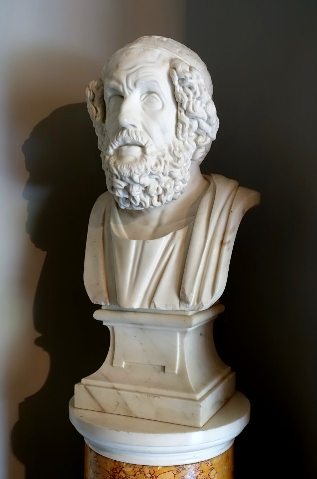 Homer, sculptor unknown, 1730-1770, marble - Shugborough Hall - Staffordshire, England - DSC00304