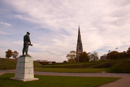 Military statue church photo