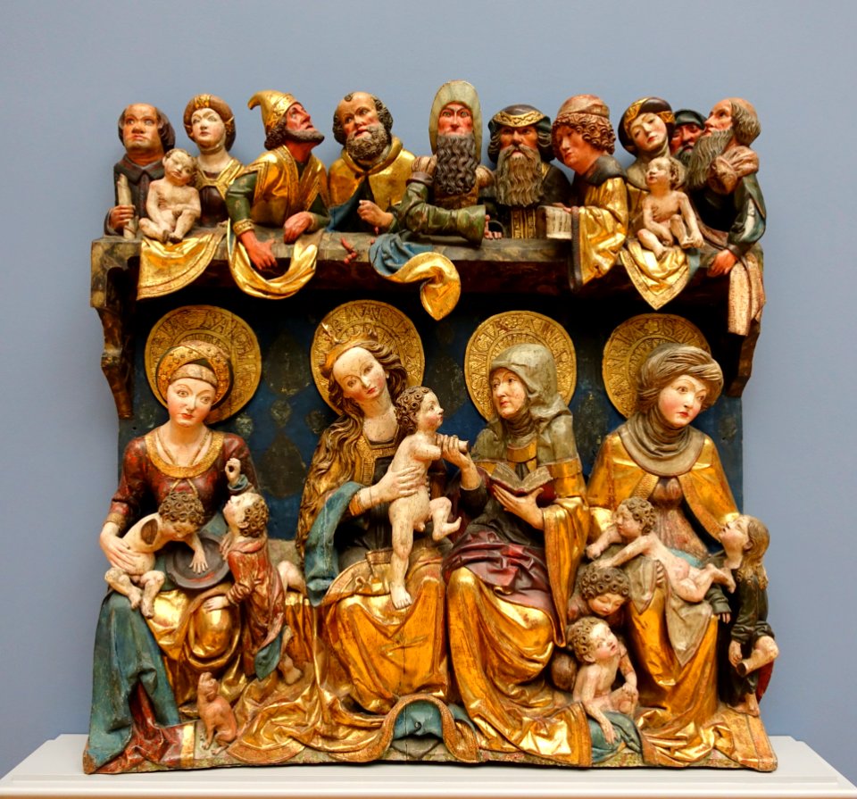 Holy Kinship, Silesia, view 1, c. 1500, beech wood - Bode-Museum - DSC03100