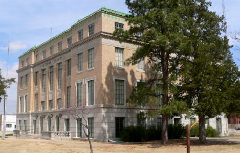 Hodgeman County courthouse (Kansas) from SW 3