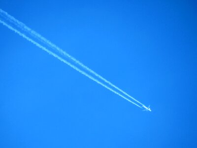 Aircraft contrail sky