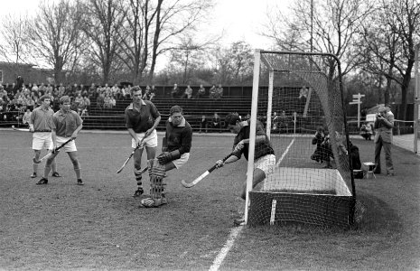 Hockey Nederland tegen Zuid Afrika te Amstelveen spelmoment, Bestanddeelnr 922-3174