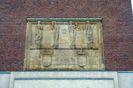 Hochzeitsturm relief - Mathildenhöhe - Darmstadt, Germany - DSC01464