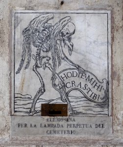 Hodie mihi, cras tibi - Santa Maria dell'Orazione e Morte - Rome, Italy - DSC01689