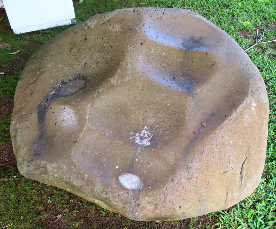 Hoana (ancient Hawaiian adze grinding stone), Bailey House Museum