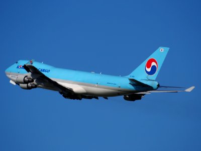 HL7499 Korean Air Cargo Boeing 747-400F takeoff from Schiphol (AMS - EHAM), The Netherlands, 18may2014, pic-4