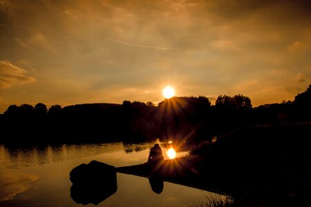 Sunbeam lake sky