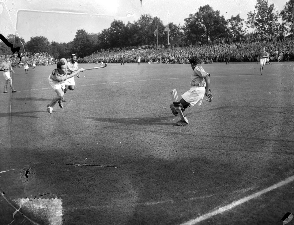 Hockey Nederland tegen India 1-0 Amstelveen, spelmoment, Bestanddeelnr 907-3222