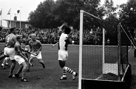 Hockey Nederland tegen Japan Nederland maakt eerste doelpunt De Japanner Yuzak, Bestanddeelnr 915-5419
