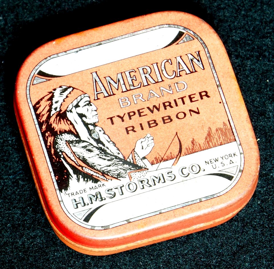 HM Storms Co typewriter ribbon tin