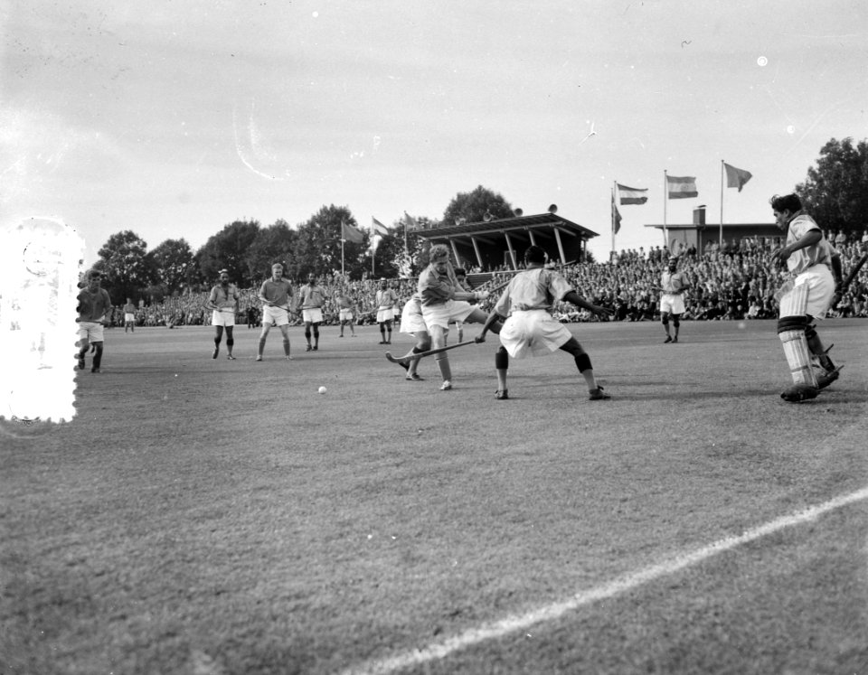 Hockey Nederland tegen India 1-0 Amstelveen, spelmoment, Bestanddeelnr 907-3221