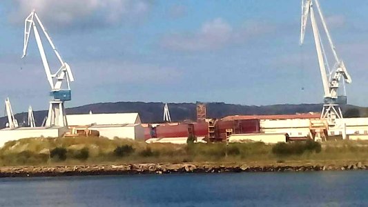HMAS Supply (AOR1) under construction Navantia Ferrol A Coruña 2018