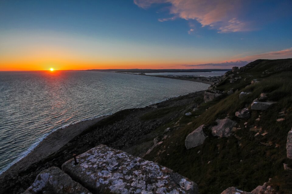 Sunset ocean england
