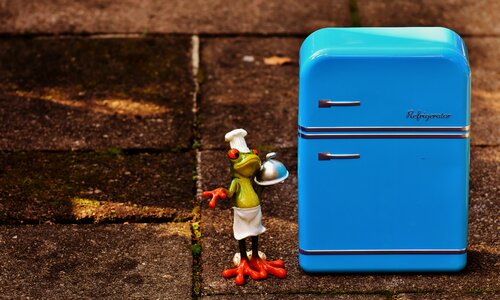 Blue figure funny