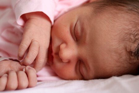 Baby tenderness birth photo