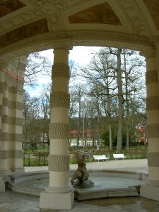 Hofgarten Eichstätt -Pavillon Mitte -Blick auf Ostenstr 24