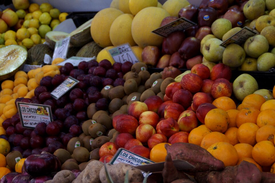 Market stall purchasing shopping