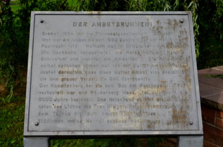 Hofheim, Ambetbrunnen, Tafel