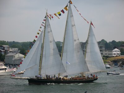 Nautical three mast schooner photo