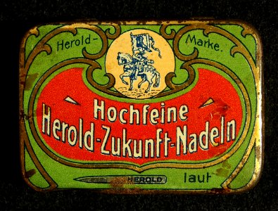 Hochfeine Herold Zukunft Nadeln blechdose, bild 6