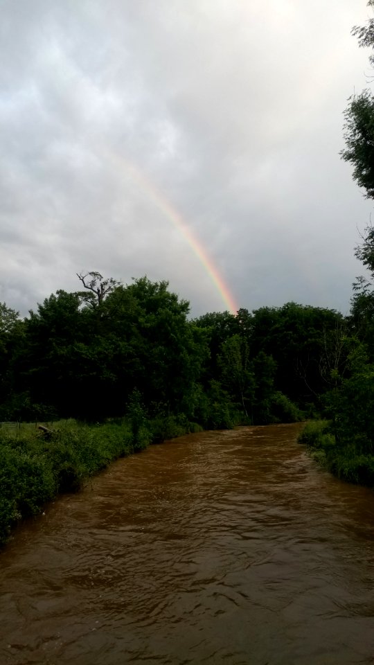 Hochwasser Riß Regenbogen