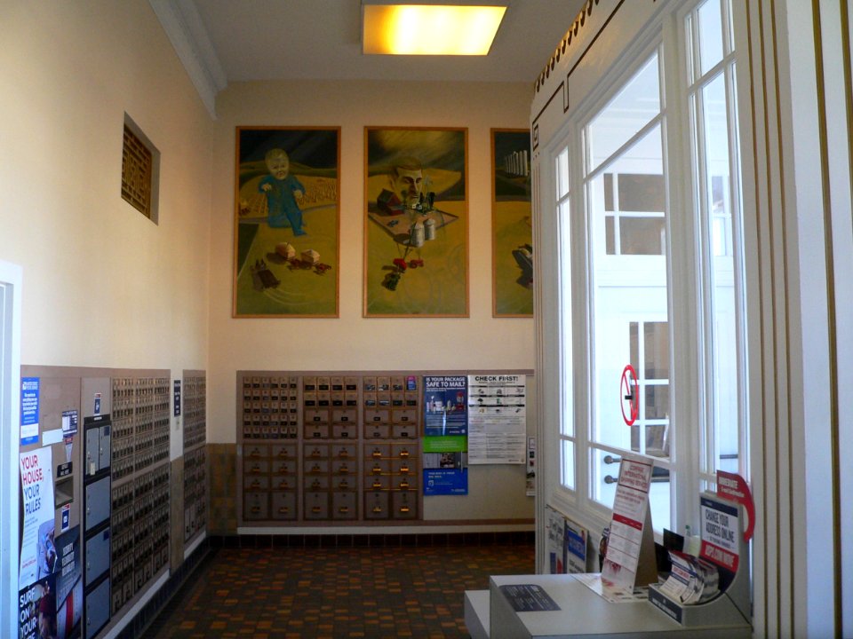 Hoisington, Kansas post office interior face W 1