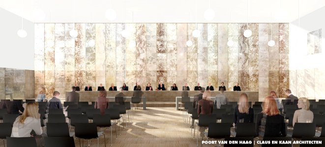 Hoge Raad der Nederlanden, impressie grote zittingzaal photo