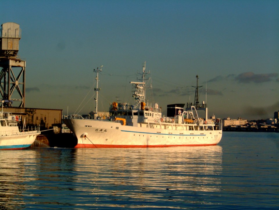 Hokuomaru5 a fishery training vessel of Hokkaido Goverment Board of Education at port of yokohama